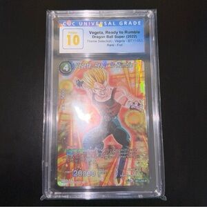 CGC Mint 10 Vegeta Dragonball Card game full art 2022 released graded foil rare